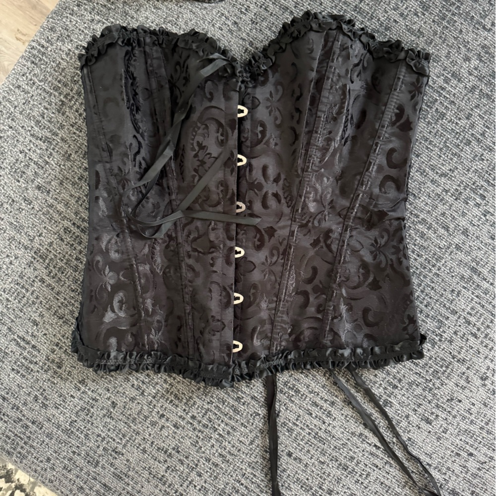 Black Brocade Corset